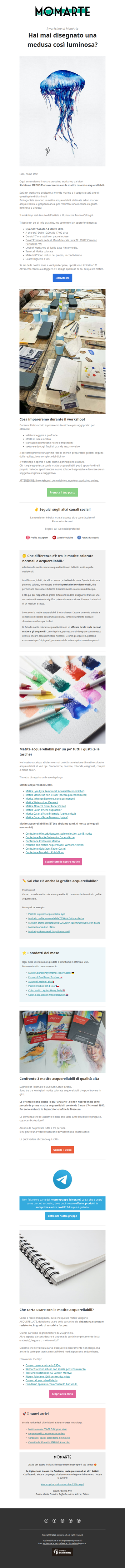 MEDUSÆ - Workshop sulle matite acquerellabili