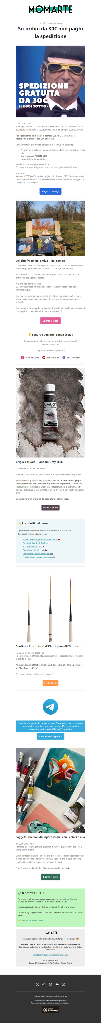 Spedizione gratuita da 30€