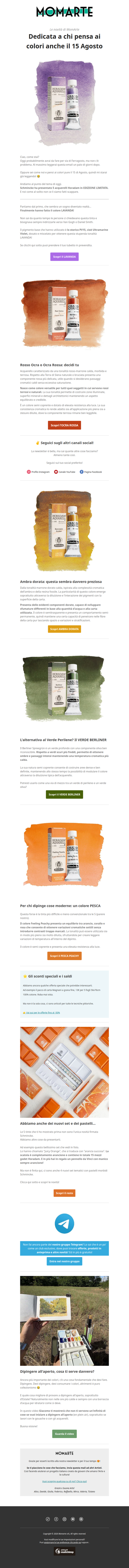 SORPRESA! 5 nuovi colori Horadam