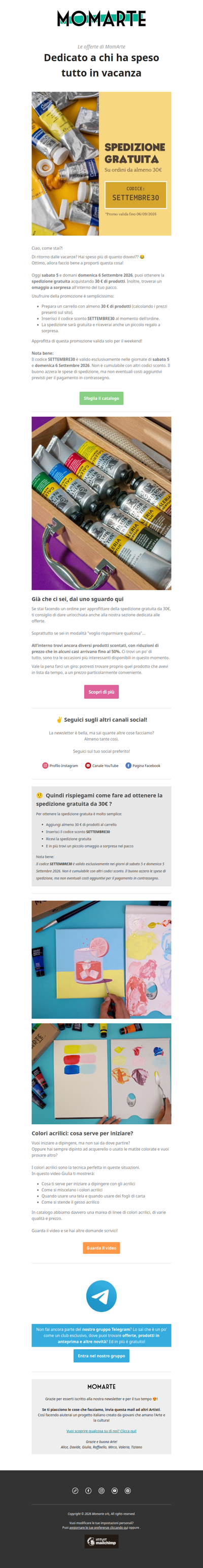 Spedizione GRATUITA da 30€, per 2 giorni
