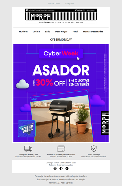 🍖 Extendimos el Cyber Monday para que no te quedes sin tu parrilla