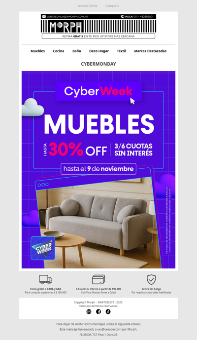 🏠 Más días para renovar tu casa: extendimos el Cyber Monday en muebles