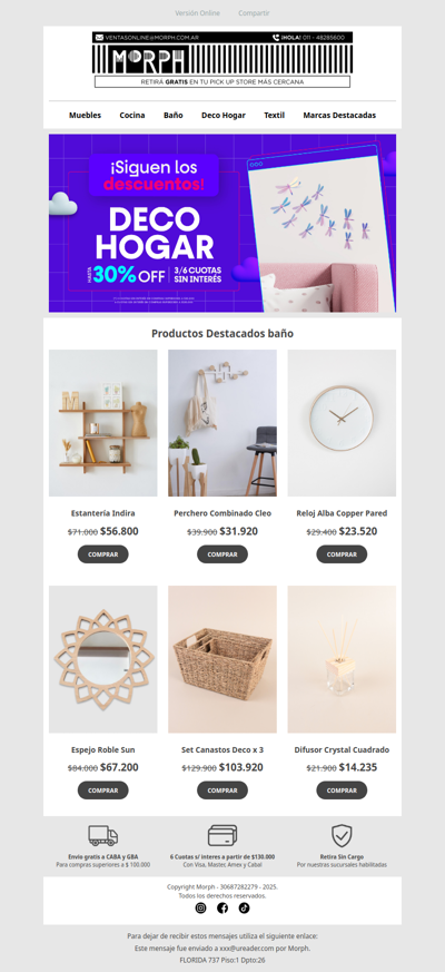 🛋️ Descuentos deco para transformar tu hogar 💥 Descuentos Hasta 30% off en productos seleccionados