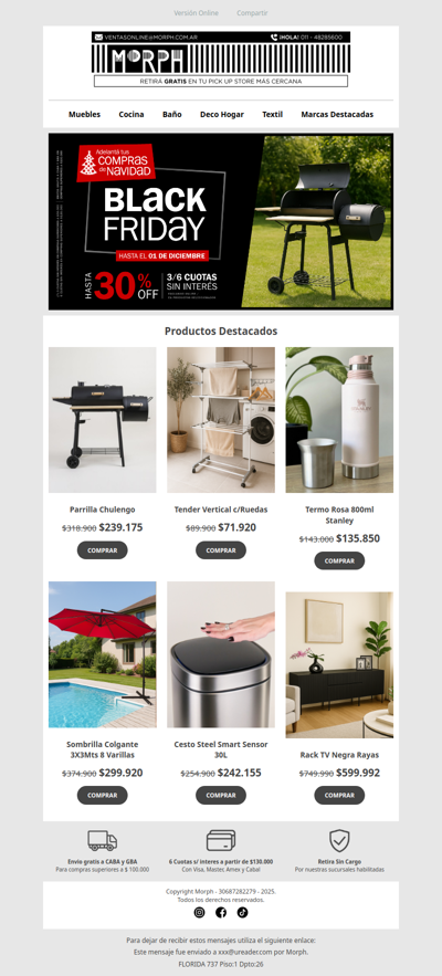 ¡Llego el Black Friday a Morph! 📣 -Descuentos Hasta 30% off en productos seleccionados