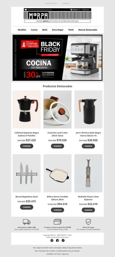 Black Friday en cocina: renová tus básicos 🔥 -Descuentos Hasta 30% off en productos seleccionados