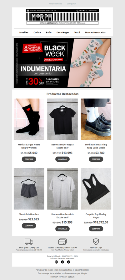 🛍️ Aprovechá Black Week: prendas clave a precios bajos - Descuentos Hasta 30% off en productos seleccionados