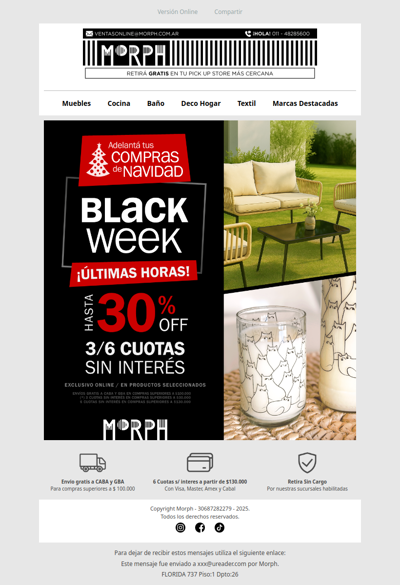 🔥 Últimas horas de Black Week: aprovechá antes de que termine! - Descuentos Hasta 30% off en productos seleccionados