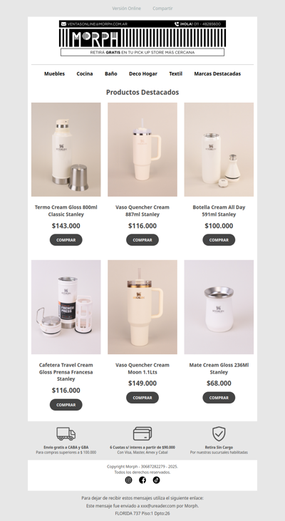 Descubrí la línea Stanley color crema ✨🤍 Descuentos por tiempo limitado!