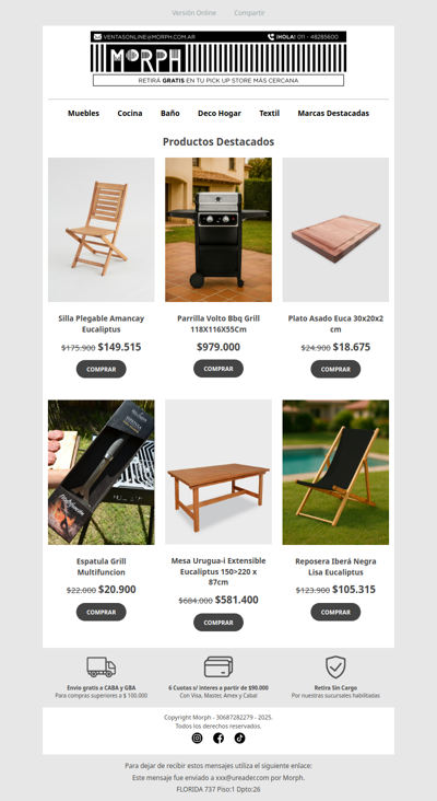 Prepará la parrilla, disfrutá afuera 🔥☀️ Descuentos por tiempo limitado!