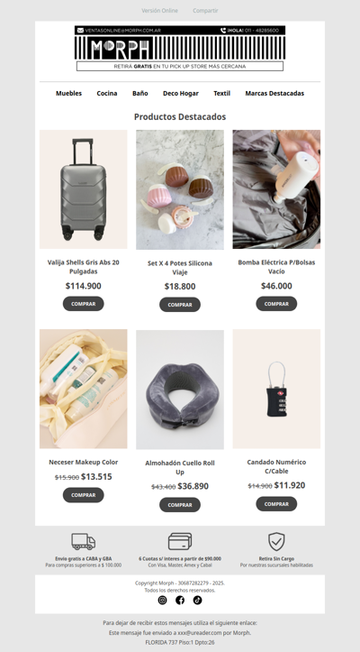 🧳 Equipa tu viaje: valijas y accesorios + envío gratis desde $100.000 🛫 Descuentos por tiempo limitado!