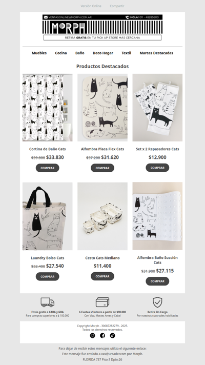 🐾 Decorá tu hogar con gatitos, sin gastar de más 🧺 Descuentos por tiempo limitado!