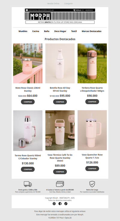 🔥 ¡Stanley rosa llegó para quedarse! Termos y mates que enamoran 💕 Descuentos por tiempo limitado!