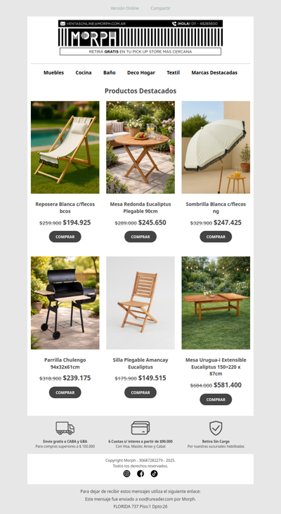 Muebles de exterior para disfrutar al aire libre 🌿 Descuentos por tiempo limitado!