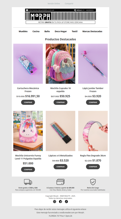 Vuelta al cole soñada ✨ Todo listo para su primer día 🦄 Descuentos por tiempo limitado!