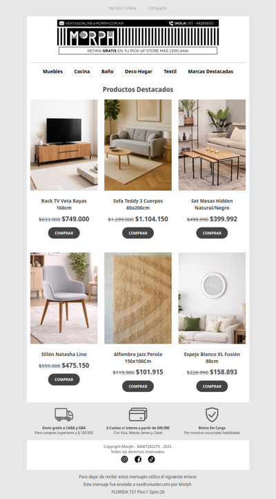 🛋️ Hacé de tu living tu lugar favorito ✨ Descuentos por tiempo limitado!