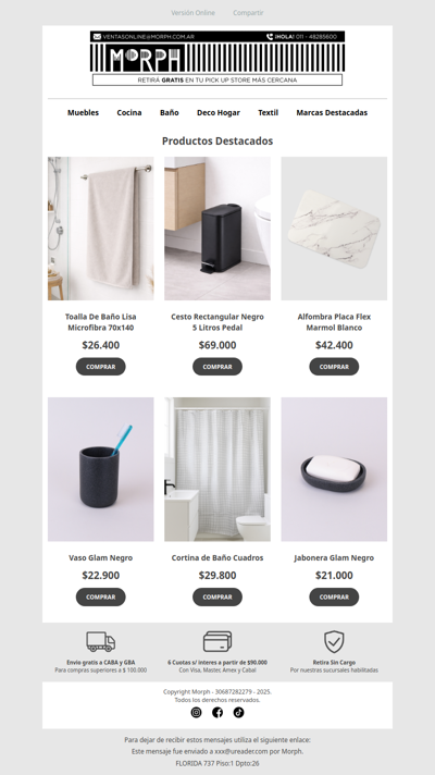 🤍 Minimalismo y estilo para tu baño 🛁 Descuentos por tiempo limitado!