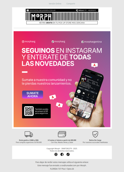 ¿Ya nos seguís en Instagram? No te pierdas lo nuevo 👀📲