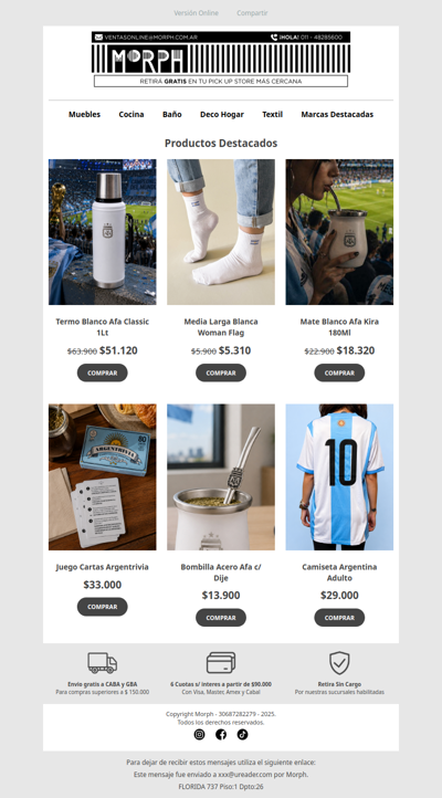 ⭐ Llevá los colores de Argentina a todos lados 💙🤍 Descuentos por tiempo limitado!