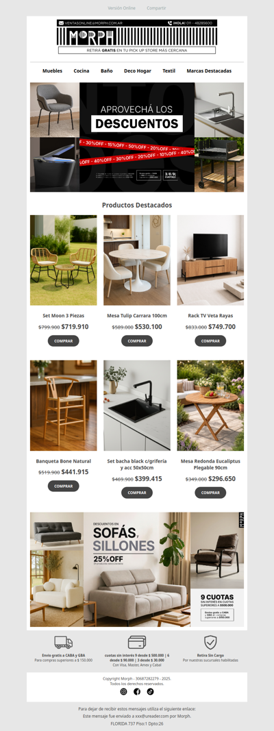 🔥 Hasta 50% OFF en seleccionados + ¡9 cuotas sin interés!
