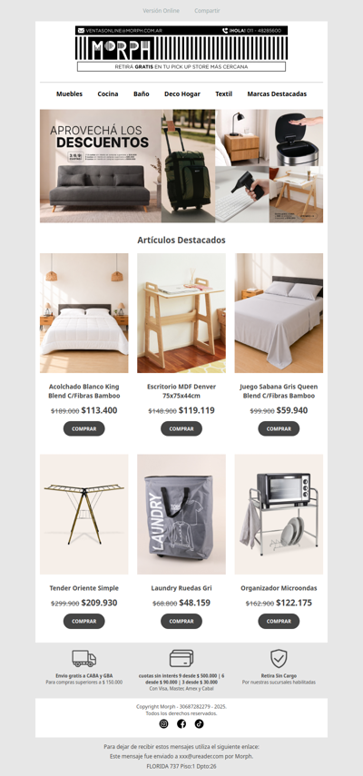Renová tu casa con hasta 50% OFF en seleccionados 🛏️🧺