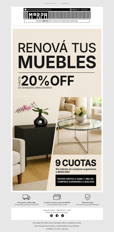 🔴 ¡HOY! Descuento exclusivo para renovar tus Muebles