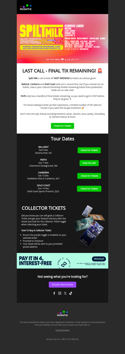 Spilt Milk kicks off NEXT WEEKEND!