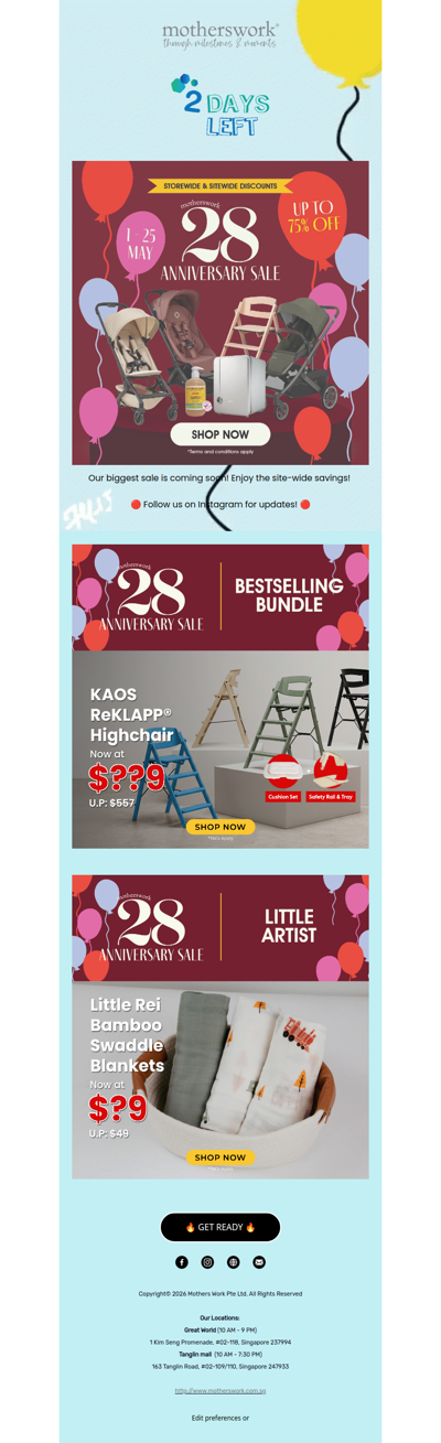 STAY TUNED ⌛ 2  MORE DAYS | Anniversary Sale!