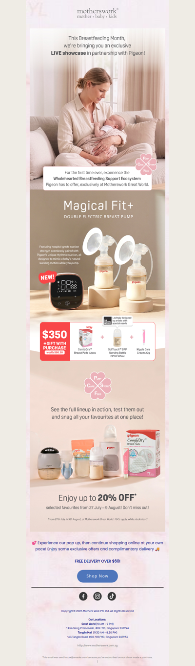 ✨ NEW! Pigeon Magical Fit+ Double Electric Breast Pump 🍼