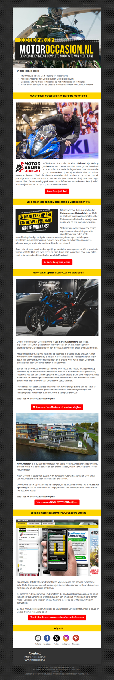 Grote Motoroccasion winactie op de MOTORbeurs Utrecht