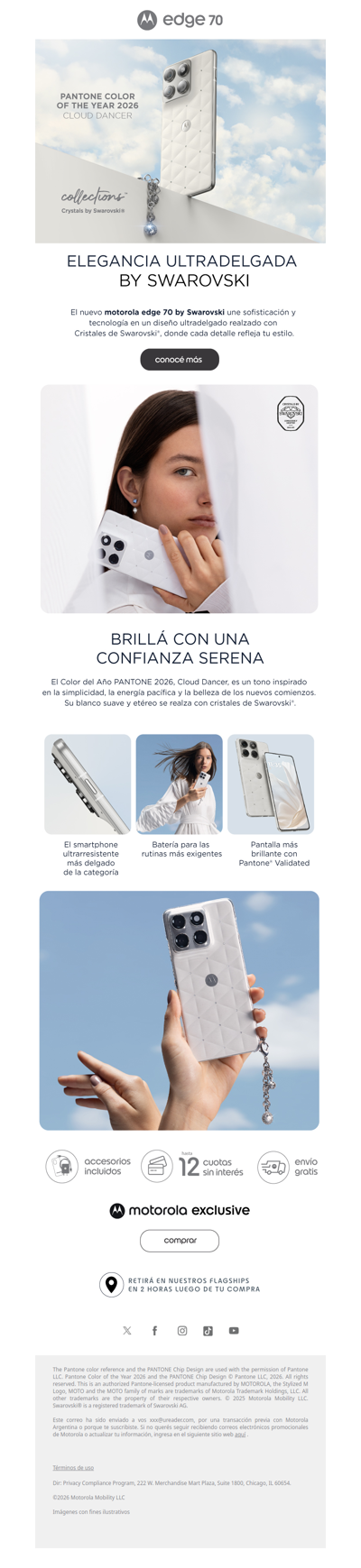 Nuevo motorola edge 70 by Swarovski 💎