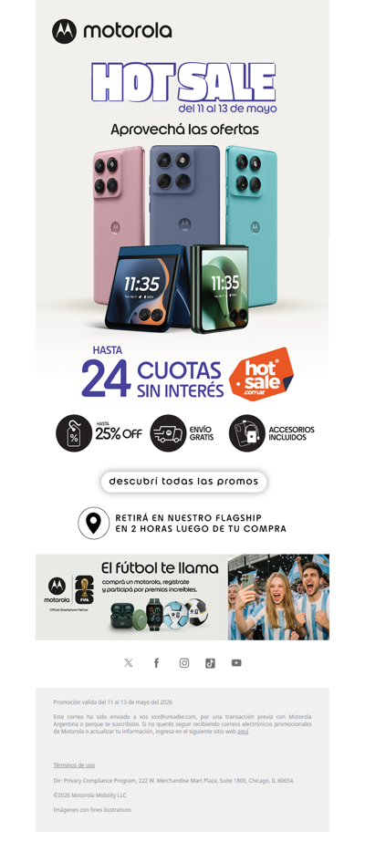 🔥 Llegó el Hotsale a Motorola