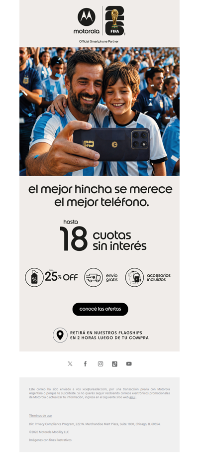 Para el mejor papá: el mejor teléfono. 18 cuotas sin interés.