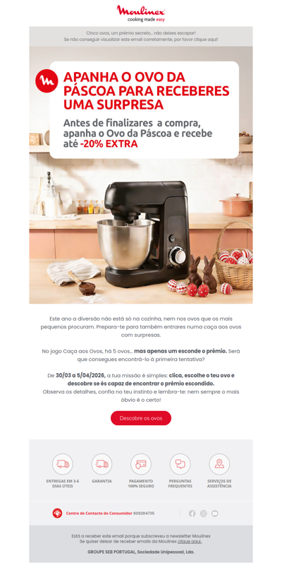 😏 Um ovo esconde o prémio… será que o encontras?