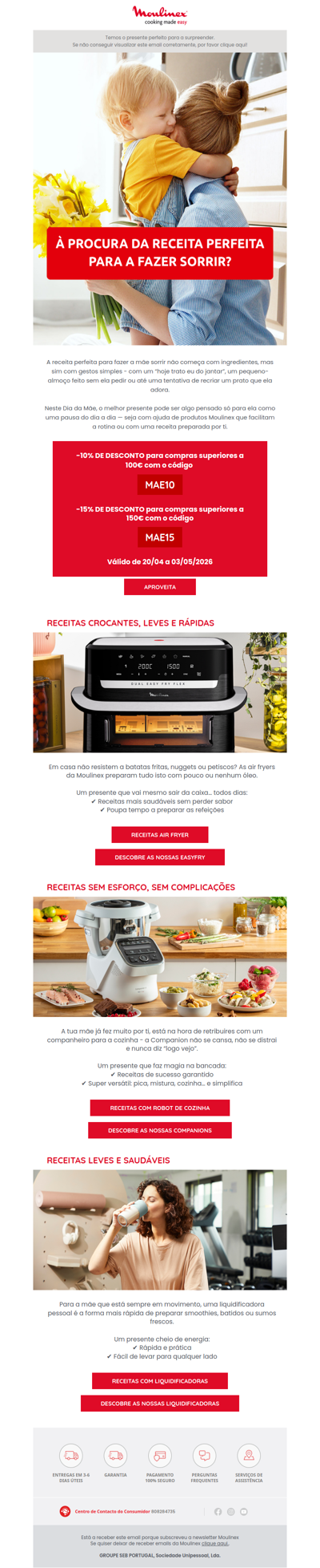 💛 Mãe, hoje não cozinhas!