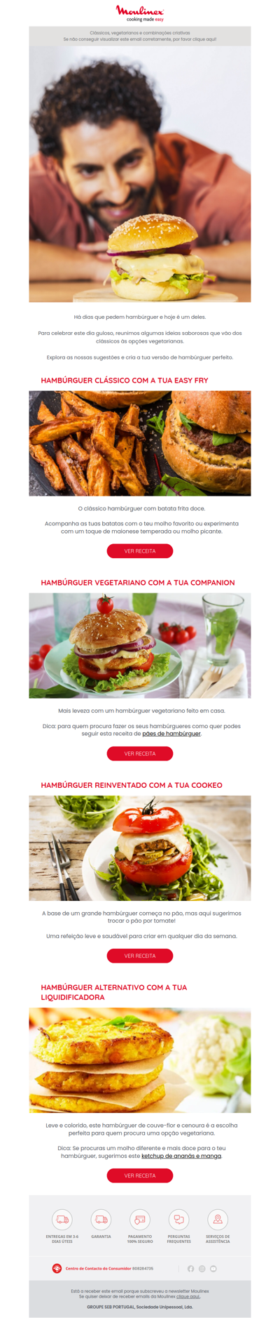 🍔 Celebra o Dia Mundial do Hambúrguer com a Moulinex