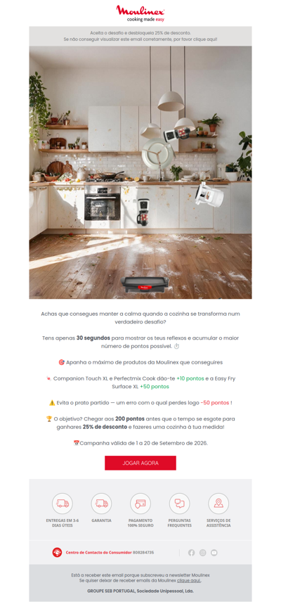 🎮 Desafia o caos na cozinha com a Moulinex