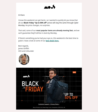 Black Friday is selling fast