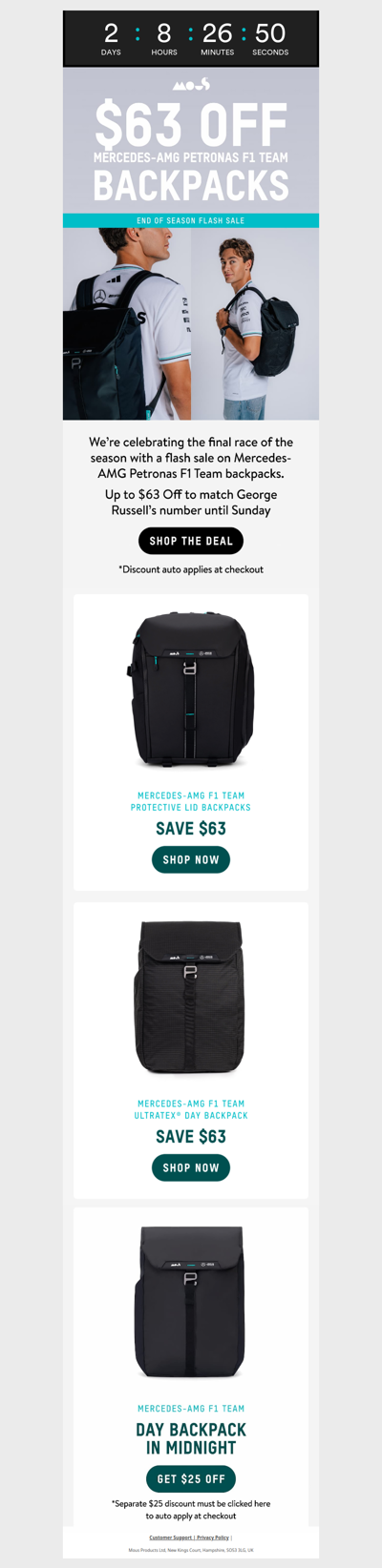 Mercedes Backpacks Flash Sale!