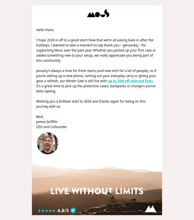 Kicking off the year with a thank you