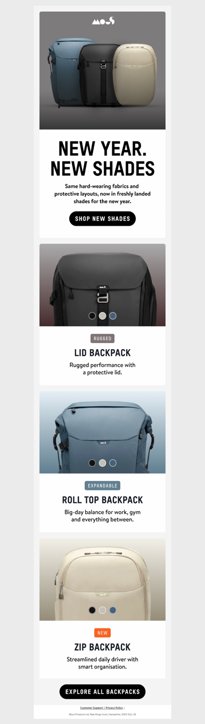 New look backpacks. Same tough DNA