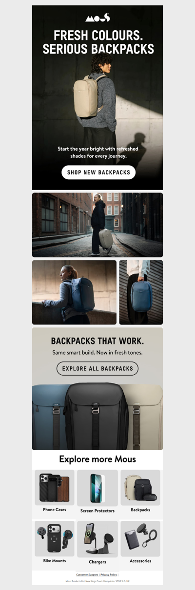 New backpack colours just landed