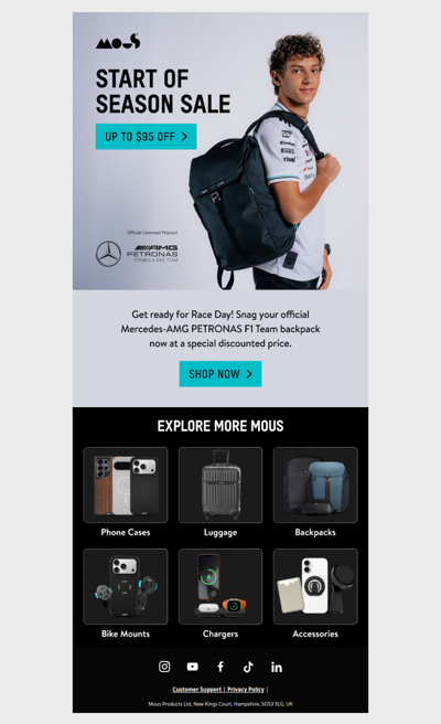 $95 off Official Mercedes F1 Team Backpacks