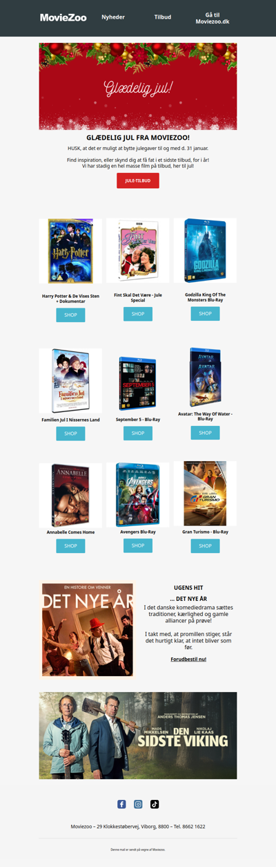 TILBUD på film - Glædelig jul fra MovieZoo 🎄