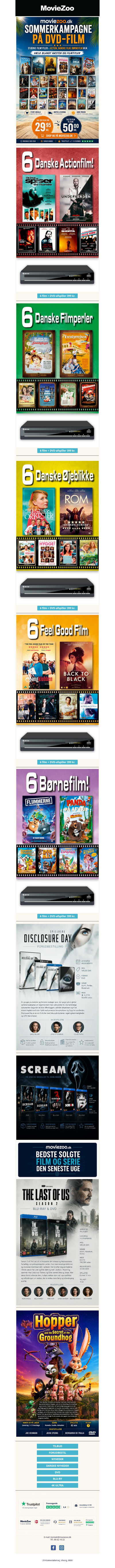 Sommerkampagne på DVD-film - Tag to for 50 kr.