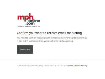 Confirm you want to receive email marketing