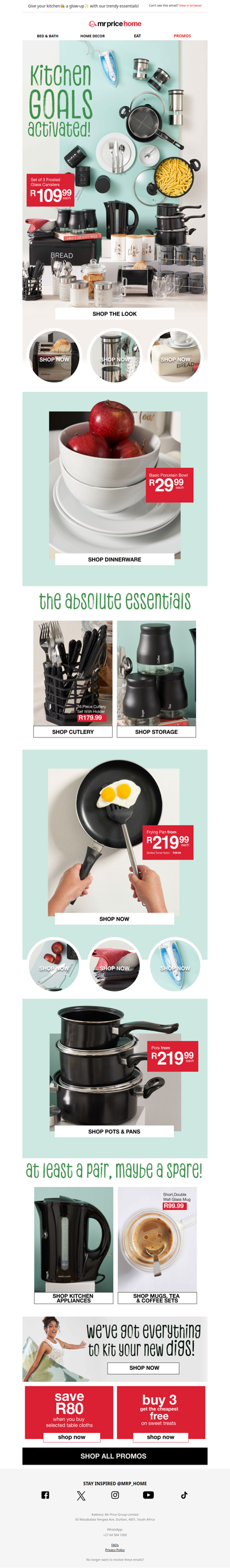 Ready, set, cook!🍳 Shop kitchen essentials🍴 from R29.99!🤑