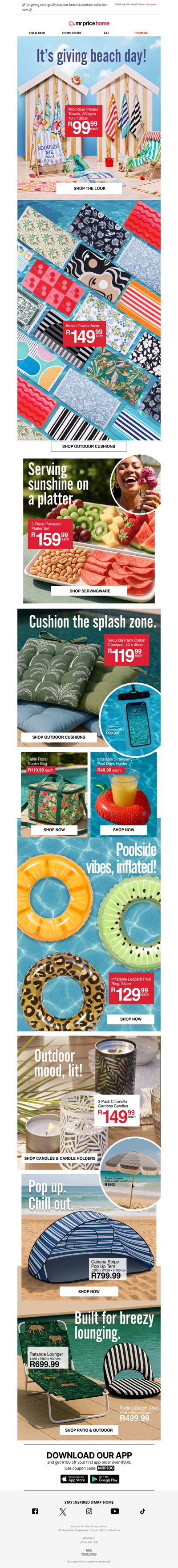 🏖️It’s Giving Beach Day vibes! Make Waves and shop towels from R149.99!🌊