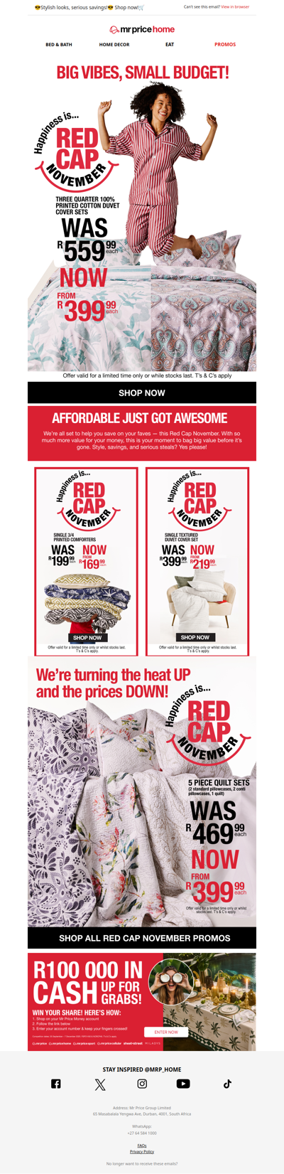 Style + Savings = Red Cap November 🛒Hurry, deals won’t last! ⏰🚨