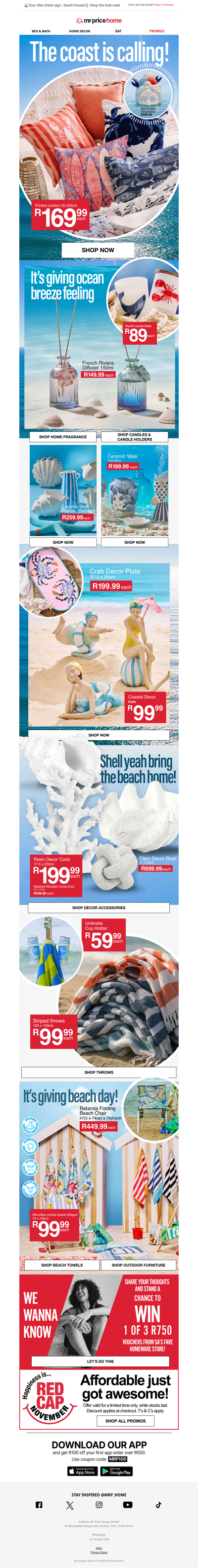 ☀️Trending Now! Summer’s hottest homeware and décor from R49.99!🌊