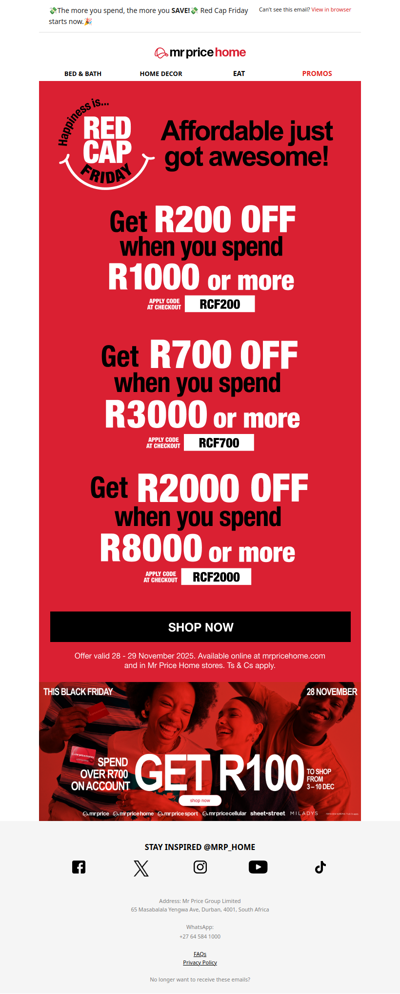 🤩Wait, is this real?!.🤩 Everything's up for grabs this Red Cap Friday! Ready, set… shop 🛒!